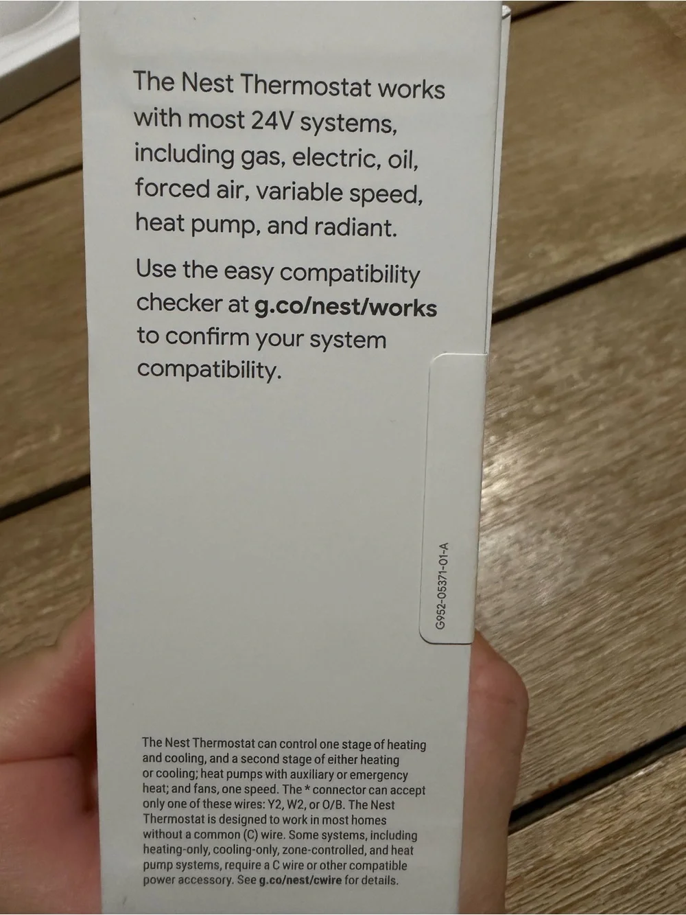 google Nest Thermostat with White Trim Kit